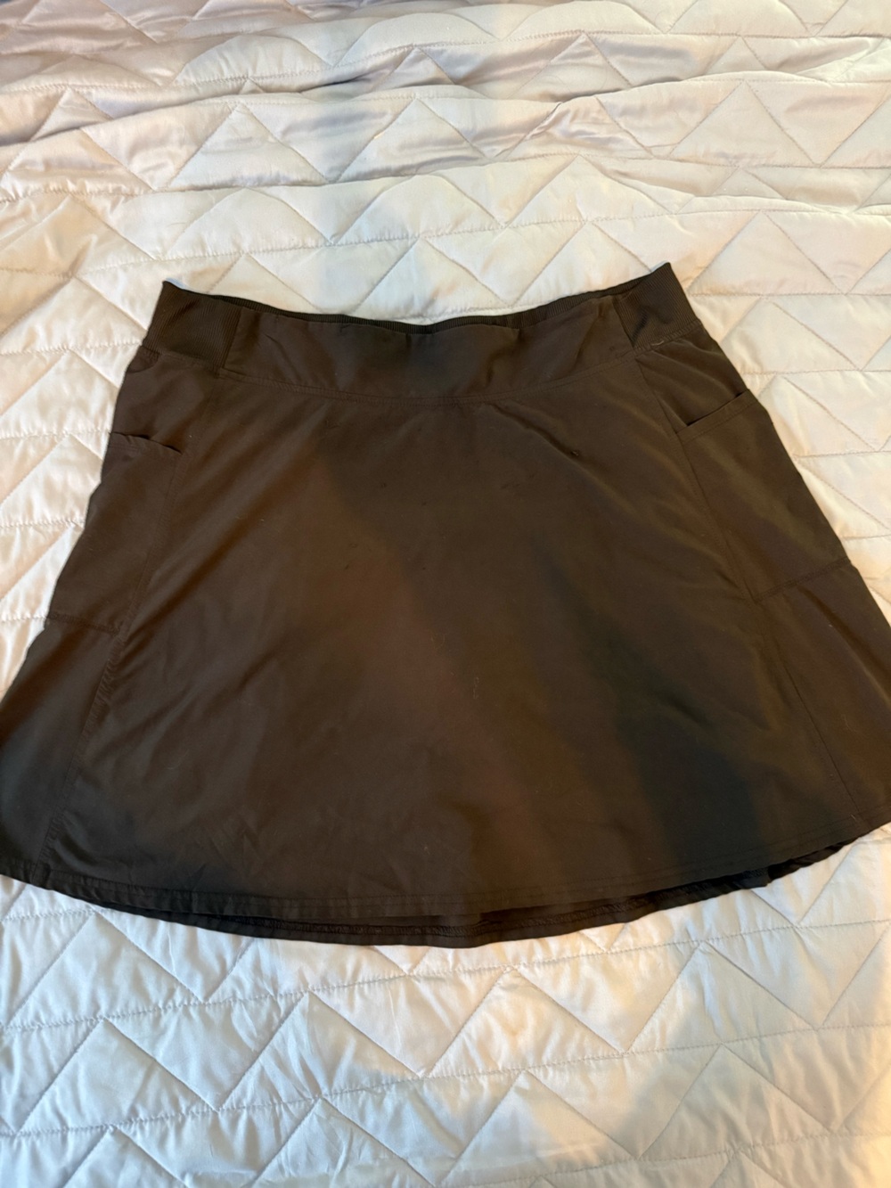 Women's Black A-Line Skort with Side Pockets